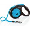 Vodítko Flexi Neon S 5m - páska (do 15kg) Farba: Modrá