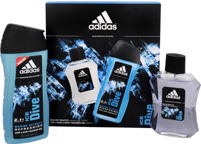 Adidas Ice Dive EDT 100 ml + sprchový gél 250 ml darčeková sada