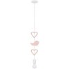 Candellux | Detský luster na lanku HEART 1xE27/20W/230V ružová/biela | CA1138