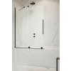 RADAWAY FURO PND II 130cm ľavá vaňová zástena pevná so zasúvacou časťou, profil čierna, sklo číre 10109688-01-01L10112644-01-01