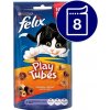 Ľahká maškrta Felix Maškrty s príchuťou kuracieho mäsa a pečene, pre mačky 50g