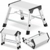 Hliníkový rebrík do domácnosti, stolička, schodíky, podnožka HIGHER ML-401C