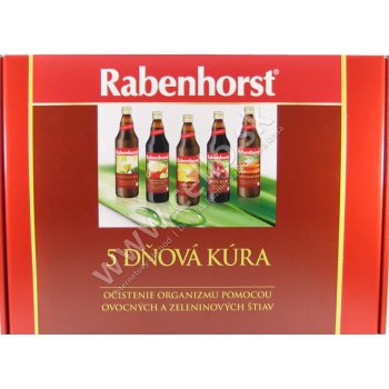 Rabenhorst 5 dňová Detoxikačná kúra na očistenie organizmu 5 x 0,75 l