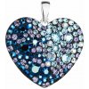 PAVONA Strieborný prívesok s krištáľmi Swarovski modré srdce 34243.3 blue style