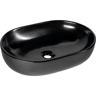 SAPHO - CALEO keramické umývadlo na dosku 60x42 cm, čierna mat CA590B