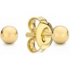 Zlaté náušnice 585 malé guľôčky 3mm krúžky na puzetka ako darček 14k