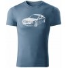 T-ričko Volkswagen Passat B5.5 pánske tričko Farba trička: Denim, Farba potlače: Biela, Veľkosť: 4XL