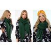 Fashionweek Veľký hladký kašmírový šátek, šál so strapcami ZIZI13 Farba: Zelená