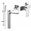Sada batérií MEXEN ALFA XII - umývadlová batéria + sprchová batéria so sprchou chróm