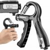 Posilňovač rúk s počítadlom a nastaviteľným odporom čierny (Grip na cvičenie úchopu, predlaktia a zápästia 10–60 kg)