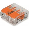 Wago Svorka 221-413 SVORKA S PÁČKOU 3X0.14-4 MM2 TRANSPARENT/ORANŽOVÁ