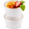 Porcelánové zapekacie mištičky 9 cm, 170 ml, biela, 2 ks