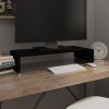 TV stolek / podstavec na monitor černé sklo 70x30x13 cm Černý 244136