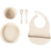 ZOPA Silikónová detská jedálenská súprava, Sand Beige