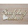 LYMFY | Nápis-Svadobný album 170x80x3mm | prírodné drevo