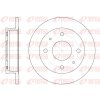 Brzdový kotúč REMSA Eurofren Systems, S.L. Madrid 6568.00