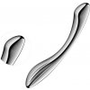 Satisfyer Pure Gravity 1 – vrúbkované oceľové dildo (strieborné)
