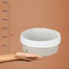 Košík na chleba Grana PU kůže stříbrná šedá 11,0cm 28,0cm KL-12546