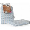 XKKO BMB zavinovačka - osuška, 120x120 - Skandinávsky Baby Blue Chevron UNI
