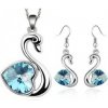 Austrian Crystal SW set Swan Light Blue