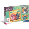 Clementoni - Puzzle 3x48 Stitch - 40-99 dielov