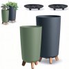Kvetináč plast sivý Prosperplast 23,9 cm x 23 x 44,5 cm