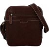 DIVILEY Pánska kožená taška cez rameno Bastien hnedá I