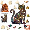 PUZZLE DREVENÉ OBOJSTRANNÉ A4 MAČKA 159EL DARČEK PRE DETI A DOSPELÝCH