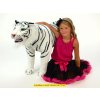 Veľký plyšový tiger stojaci, dĺžka 178cm, výška 74cm, biely