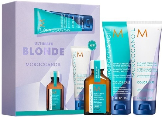 Moroccanoil Ultimate Blonde šampon 70 ml + kondicionér 70 ml + olej 25 ml darčeková sada