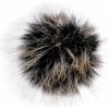Kožušinový brmbolec s pútkom Ø12 cm - 1 ks 1 čierna béžová svetlá