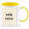 HRNČEK S FOTKOU FAREBNÝ RÁMIK ZNÁMKA 350 ML FOTOpošta Farba: ŽLTÝ