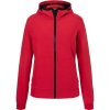 James & Nicholson Bunda JN 1145 s kapucí, softshellová, dámská COT02114587600-red/black XS Červená/černá