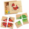 Woody Mini puzzle Beruška v drevenej krabičke