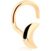 Šperky eshop - Zlatý zahnutý piercing do nosa 585, lesklý kosáčik mesiaca S2GG95.35