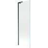 Mexen Next L vaňová zástena 1-krídlová 60 x 150 cm, priehľadná, čierna - 895-060-000-03-00-70