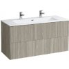 Laufen Pro S - Skrinka s dvojumývadlom, 120x50x61 cm, 2 zásuvky, svetlý brest H8649632621071