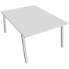 Pracovný stôl UNI A, 120x75,5x160 cm, biela/sivá
