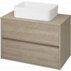 Cersanit Crea - závesná skrinka pod umývadlo na dosku 80cm, dub, S924-010