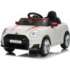 JOKO Elektrické autíčko Mini Cooper, penové kolesá, kožené sedadlo, biele