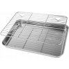 Plech na pečenie s chladiacou mriežkou na koláče a pečivo, oceľový 26x20 cm