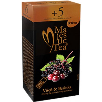 Biogena Majestic Tea Višeň & Bezinka 25 x 2,5 g