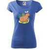 Kapybara a vtáčik - Dámske tričko Pure - 3XL ( Svetlomodrá )