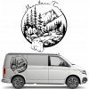 NÁLEPKA na auto Karavan HORY LES RIEKA 80x90