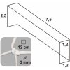 KV Řezáč Futbalová sieť 7,5x2,5x1,2x1,2/12/3mm