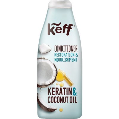Keff Kondicionér pre poškodené vlasy Keratín & Kokosový olej 500 ml