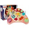 LEAN TOYS Interaktívny panel hračiek pre bábätká Hudba Zvieracie zvuky ružové