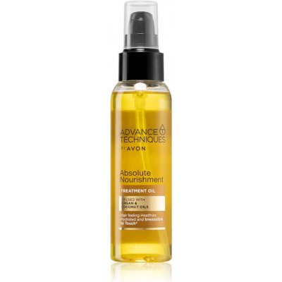 Avon Advance Techniques Absolute Nourishment vyživujúci olej na vlasy s arganovým olejom s kokosovým olejom 100 ml