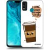 Picasee silikónový prehľadný obal pre Honor 9X Lite - Cute coffee