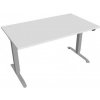 Pracovný stôl Motion, ZO, 2S, 140x70,5-120,5x80 cm, biela/sivá - 1 kus - 1 KS - základné - 60 mesiacov - 80 cm - elektrický polohovateľný - stôl - Hobis - Motion - 140 cm - 70,5 - 120,5 cm - biela/siv
